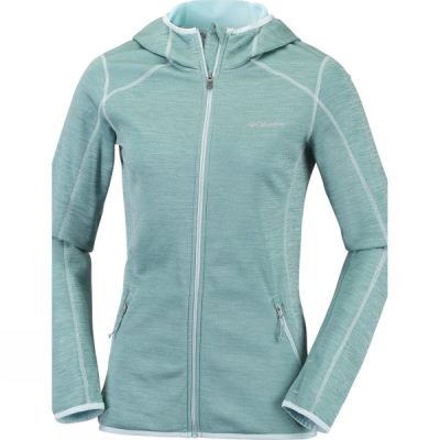 Fleece Columbia Sapphire Trail Hooded Full Zip Mujer - Verde - Chile EDJ758429